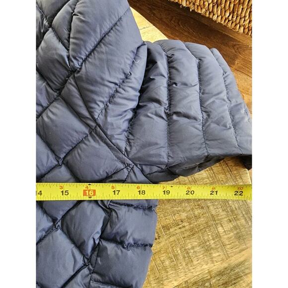 Lands' End Blue Quilted Down Puffer Coat Jacket Full Zip Women’s Sz MP EUC - Picture 10 of 11
